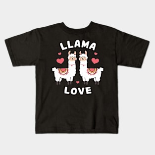 Llama love shirt funny cute llama tee Kids T-Shirt